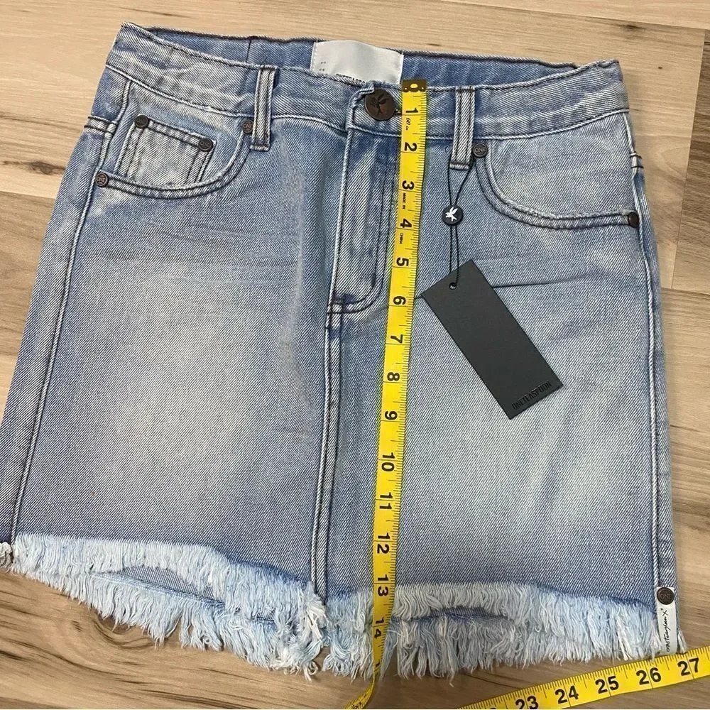 💛 KIDS ANTIQUE 2020 MINI STRETCH HIGH WAIST DENIM SKIRT 12-14